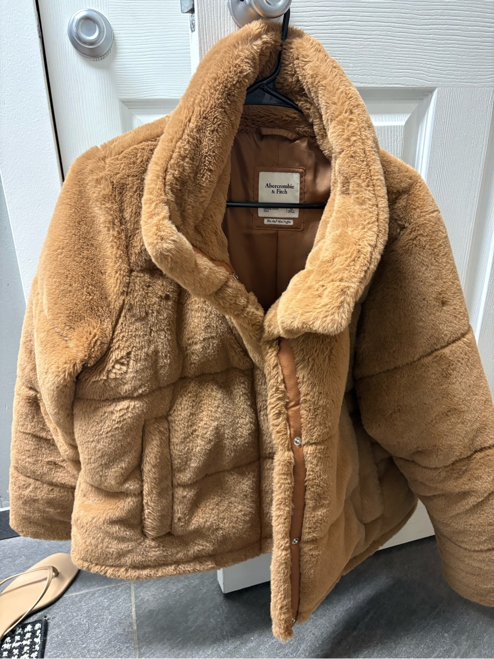 Abercrombie & Fitch Teddy Jacket in Camel Brown